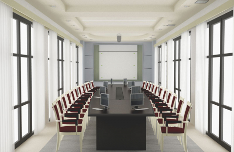 Integrated AV meeting room